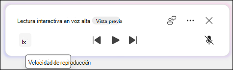 Elige la velocidad de lectura.