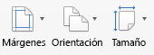 Haga clic para establecer los márgenes, la orientación y el tamaño