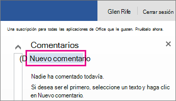 Agregar un nuevo comentario en la Vista de lectura