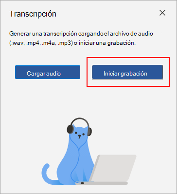 Seleccione Iniciar grabación