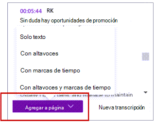 Agregar a la página