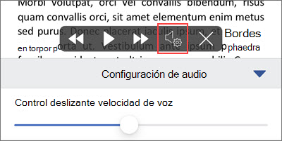 Aumentar o disminuir la velocidad de lectura
