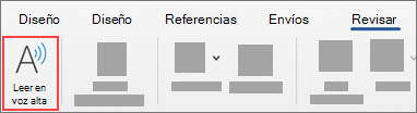 Seleccionar Lectura en voz alta
