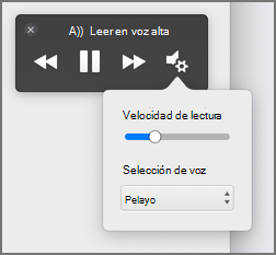 Cambiar la velocidad de lectura