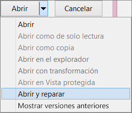 Abrir y reparar