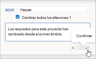 Seleccione Confirmar.