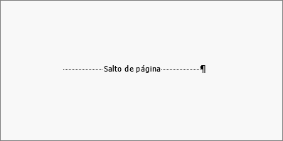 Muestra un ejemplo de un salto de página.