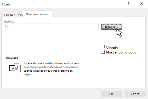 Crear desde el panel de archivos