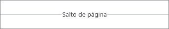Salto de página en Word Online