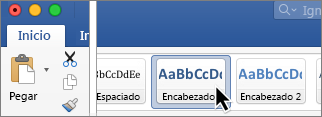 En la cinta de opciones, haga clic en un estilo de título