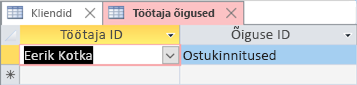 Tabelduskohad käsuga Sule X