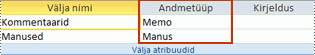 Andmetüübi säte
