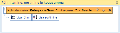 Rühmitamissuvandid