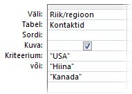 OR-kriteeriumid mitme sõna või fraasi otsimiseks