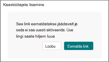 Eemalda koostöölingi vormid