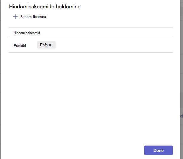hindamisskeemide haldamine