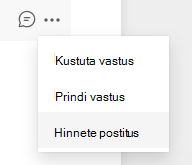 Kuvatõmmis postitusskooride suvandist.