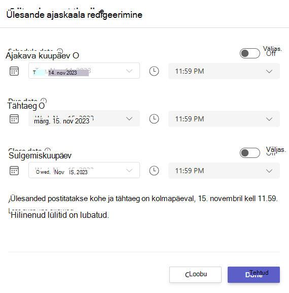 Ajaskaala kuvatõmmis.