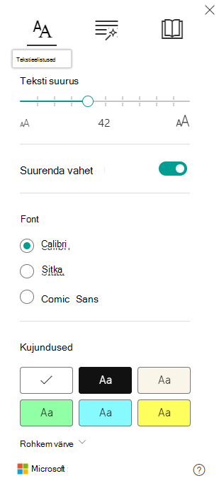 Fondisätete kuvatõmmis.