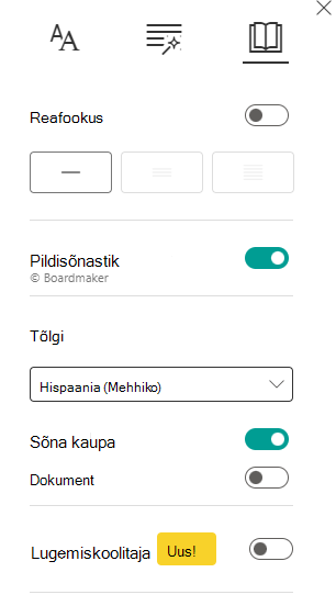 Lugemiseelistuste kuvatõmmis.