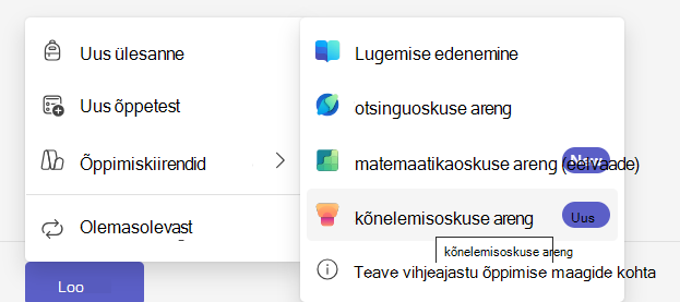 Kõnelemisoskuse areng kuvatõmmis.