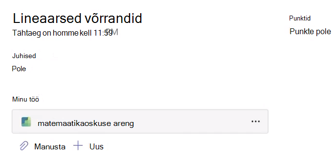Ülesande kuvatõmmis.