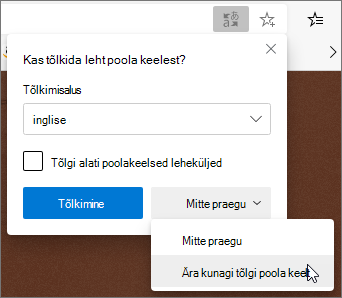 Vali ära tõlgi kunagi
