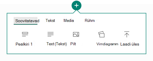 Millist tüüpi sisu soovite lisada