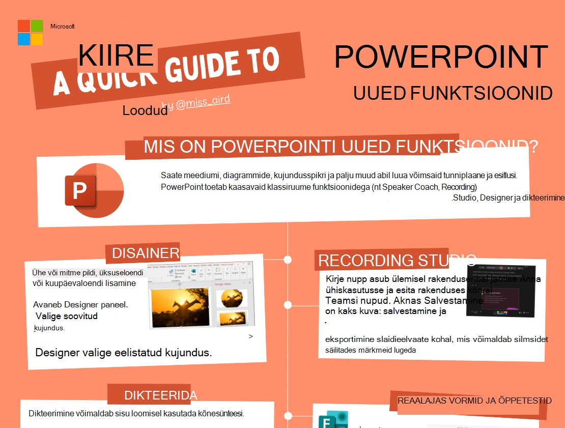 PowerPointi kuvatõmmis.