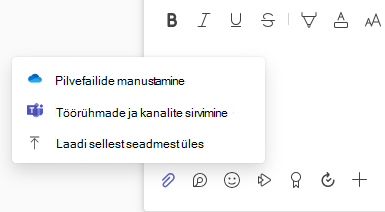 Kuvatõmmis, millel on kujutatud menüü 