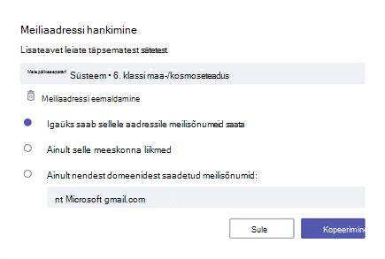 Meiliteenuse kasutamine