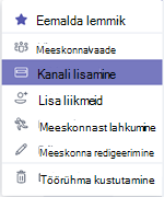Kanali lisamine