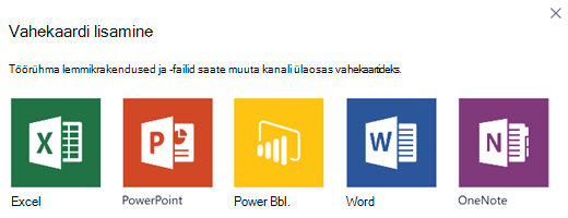 Vahekaartide lisamine