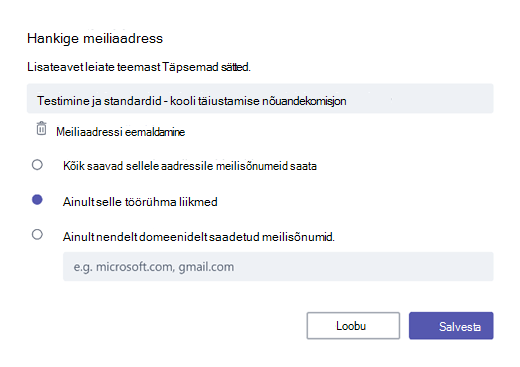 Meiliteenuse kasutamine