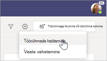 Valige Halda töörühmi.