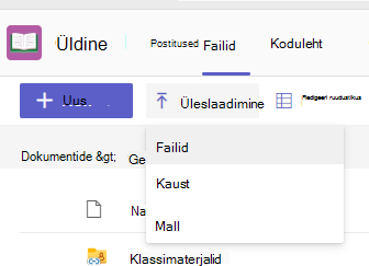 Üleslaadimise kuvatõmmis.