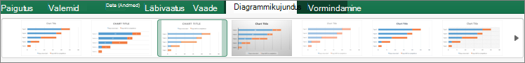 On the Chart Design tab, select a chart format