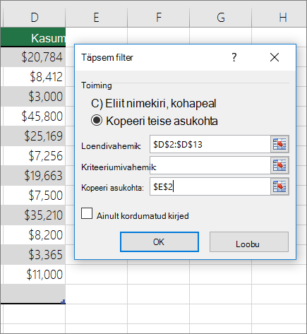 Täpsem filter