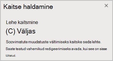 Lehekaitse väljalülitamine