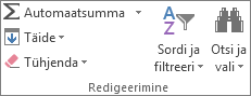 Menüü Avaleht jaotis Redigeerimine