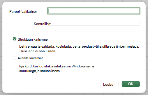 Struktuuri kaitsmine ja Windows MacOS