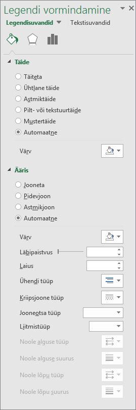 Format Legend border task pane