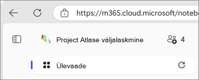 Värskendage lehe ülaservas asuvaid ikoone ja valige Microsoft 365 Copiloti märkmikud jaotise Ülevaade kõrval.