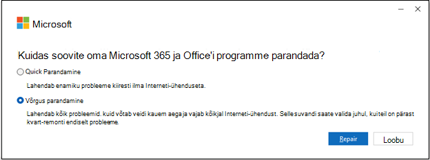 Installimine klõpskäivituse abil