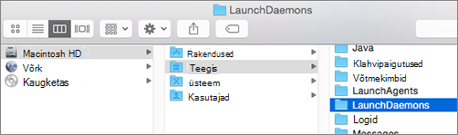 Browse to the Library folder and then the LaunchDaemons folder
