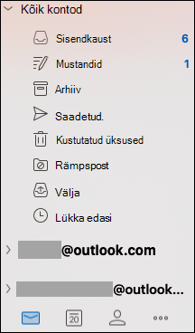 Ühendatud sisendkaust Outlook for Macis.
