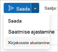 Valige Saada > kirjakooste alustamine