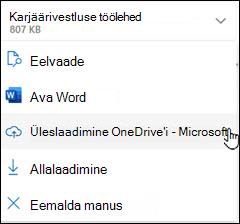 new Outlook upload to OneDrive window