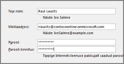 Uue konto viisardi teine leht