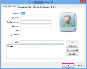 Valige OK iga kontakti korral, kelle soovite CSV-faili importida.